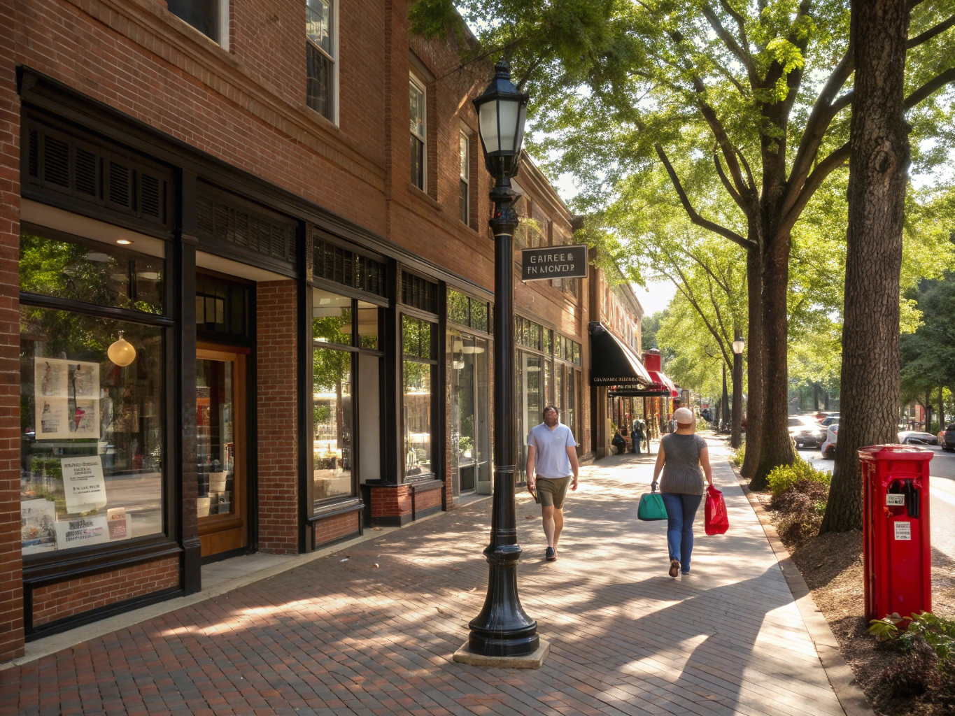 Historic downtown Lincolnton North Carolina street view